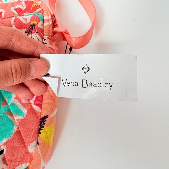 NWT Vera Bradley Floral Crossbody Bag - Coral and Green - Picture 2 of 8